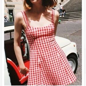 Red and White Zara mini dress